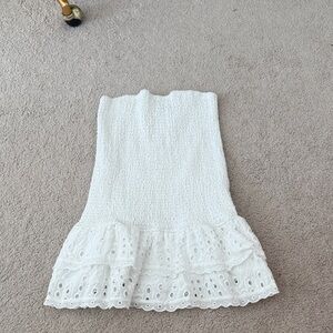 Edikted White Textured Mini Dress